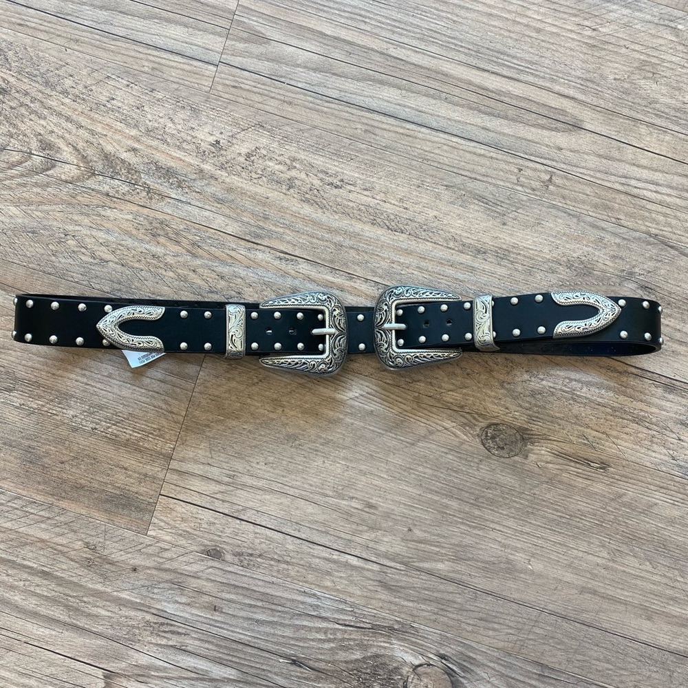 Black studded belt